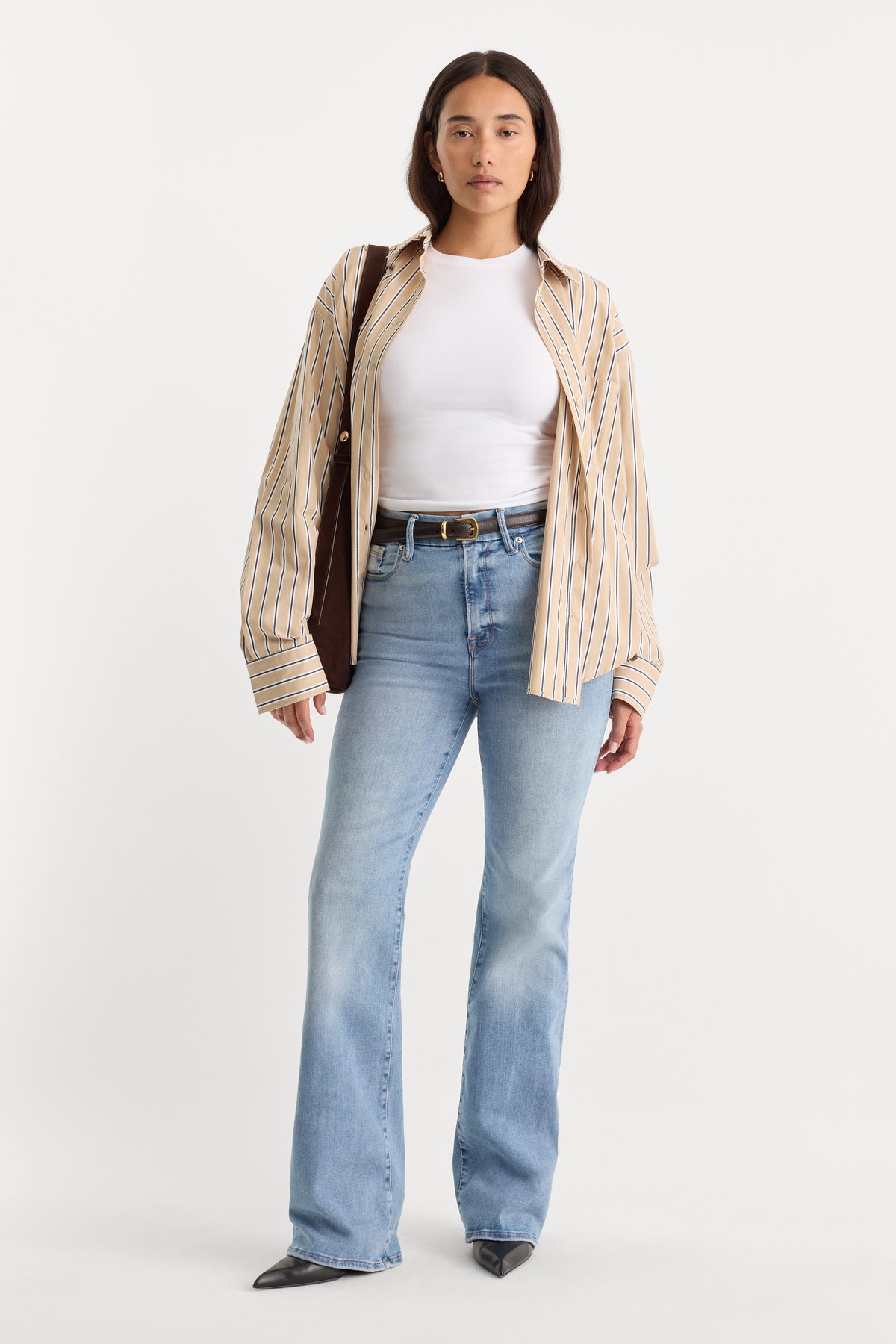 ALWAYS FITS GOOD CLASSIC BOOTCUT JEANS | INDIGO448-1 | GOOD AMERICAN | MODEL_B