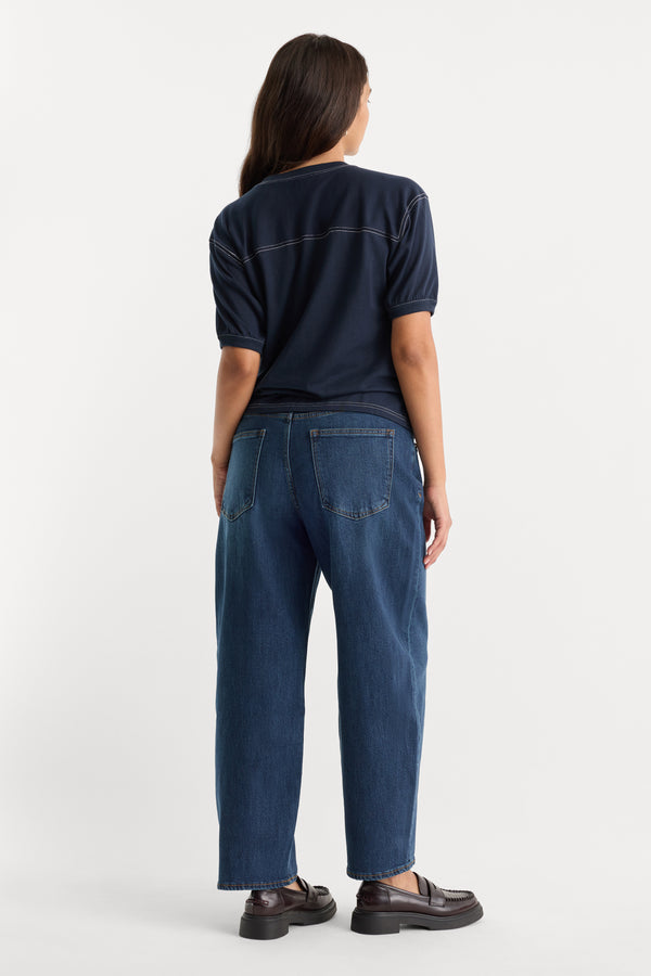 VINTAGE BARREL ANKLE JEANS | MERIDIAN-2 | GOOD AMERICAN | MODEL