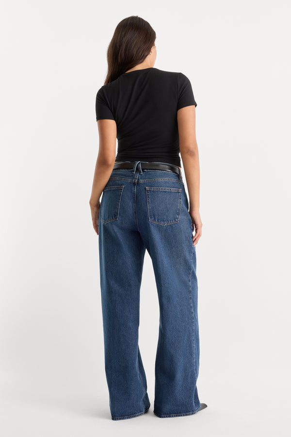 VINTAGE LOW SLUNG BAGGY JEANS | TRACE-2 | GOOD AMERICAN | MODEL_B