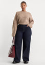 ALWAYS FITS SLIM PALAZZO JEANS | DENETHIC BLUE-7 | GOOD AMERICAN | MODEL_C