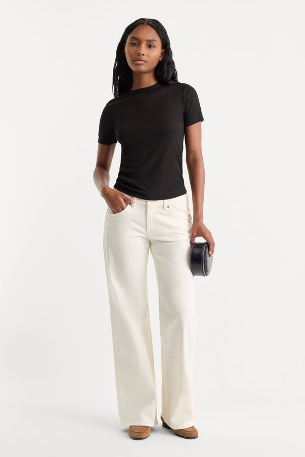 THE SHEER RIB TEE | BLACK001