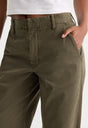 LOW SLUNG BAGGY TROUSER | WASHED FATIGUE GREEN-4 | GOOD AMERICAN | MODEL_A