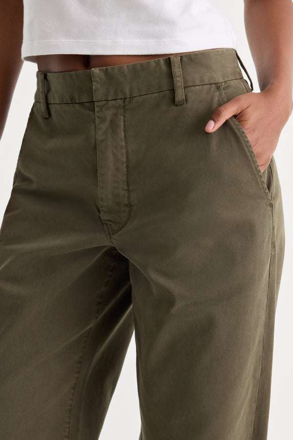 LOW SLUNG BAGGY TROUSER | WASHED FATIGUE GREEN-4 | GOOD AMERICAN | MODEL_A