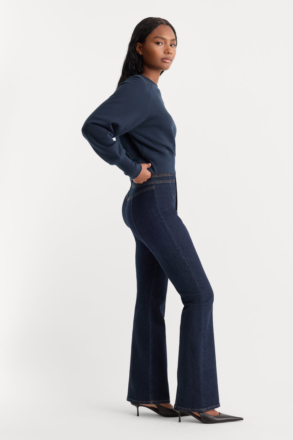 GOOD CLASSIC BOOTCUT SEAMED PANT | RINSE