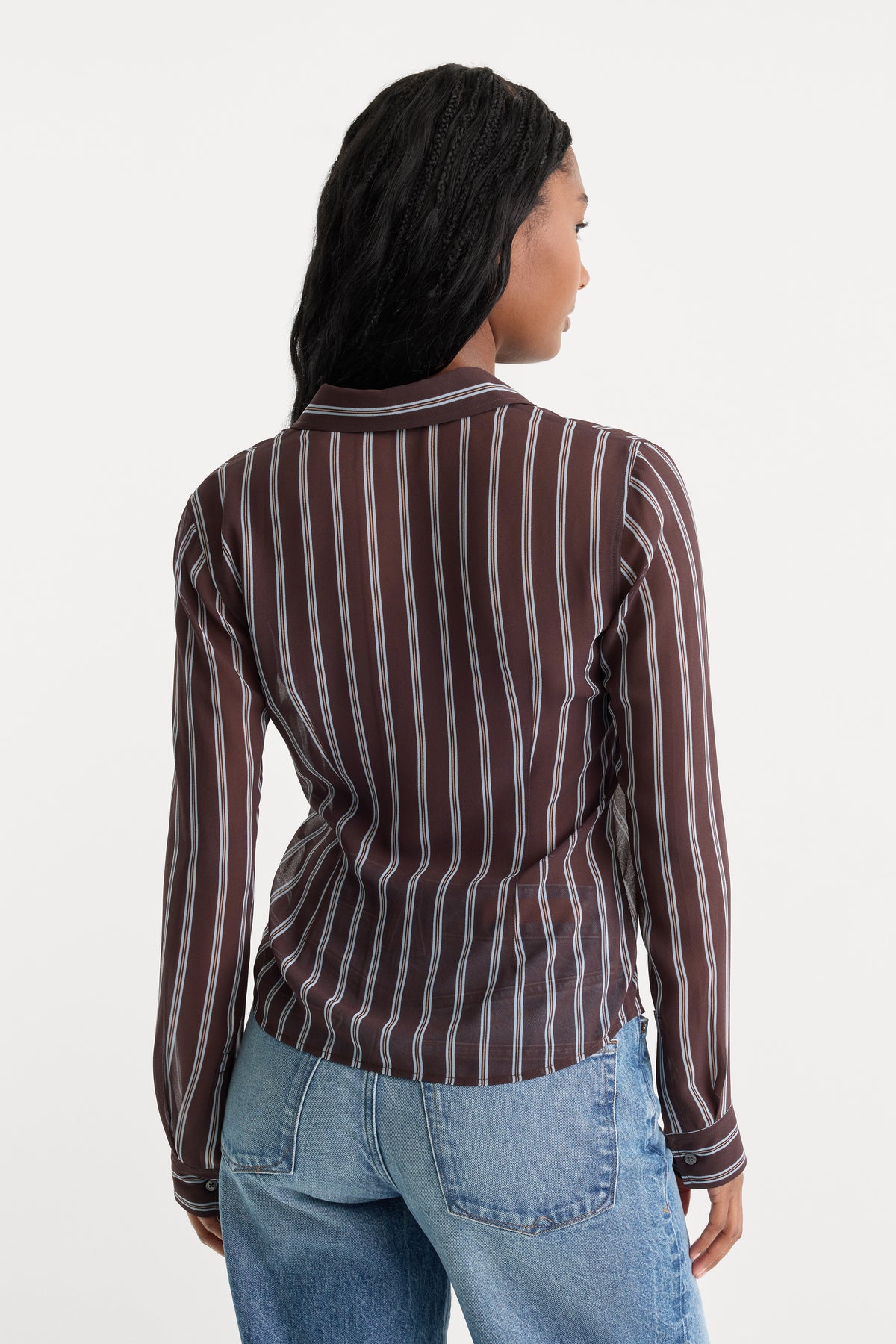 THE SLIM SHIRT | DEEP CHOCOLATE STRIPE