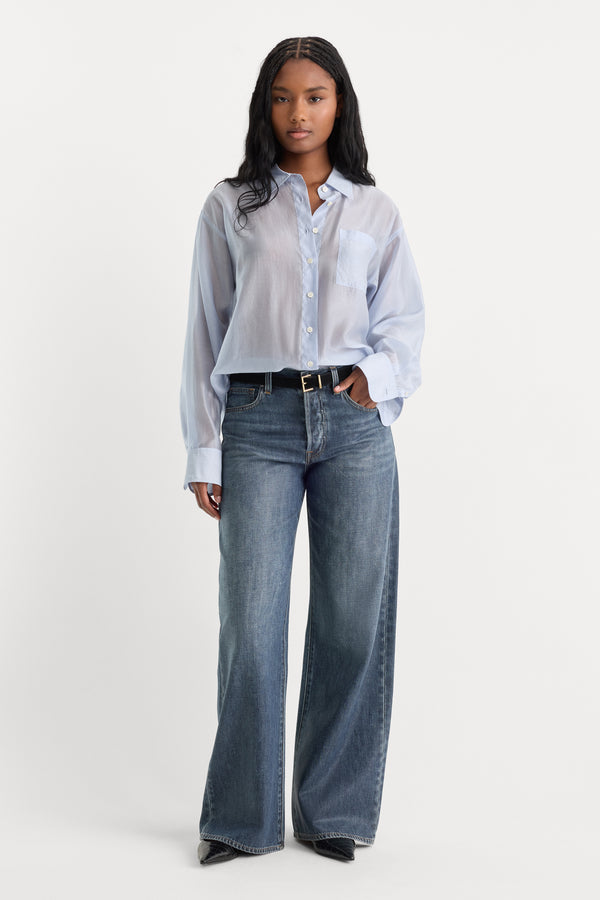 COATED VINTAGE LOW SLUNG BAGGY JEANS | LAINE-1 | GOOD AMERICAN | MODEL_A
