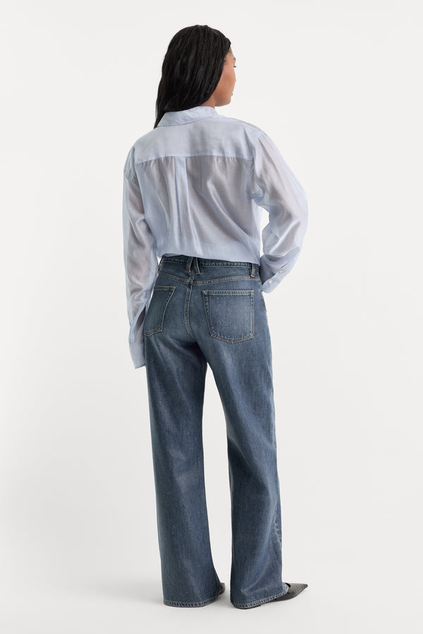 COATED VINTAGE LOW SLUNG BAGGY JEANS | LAINE-5 | GOOD AMERICAN | MODEL_A