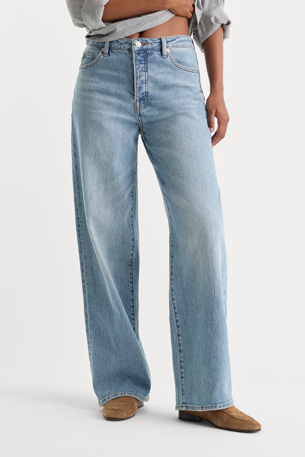 VINTAGE WIDE JEANS | ZANEY-4 | GOOD AMERICAN | MODEL_A