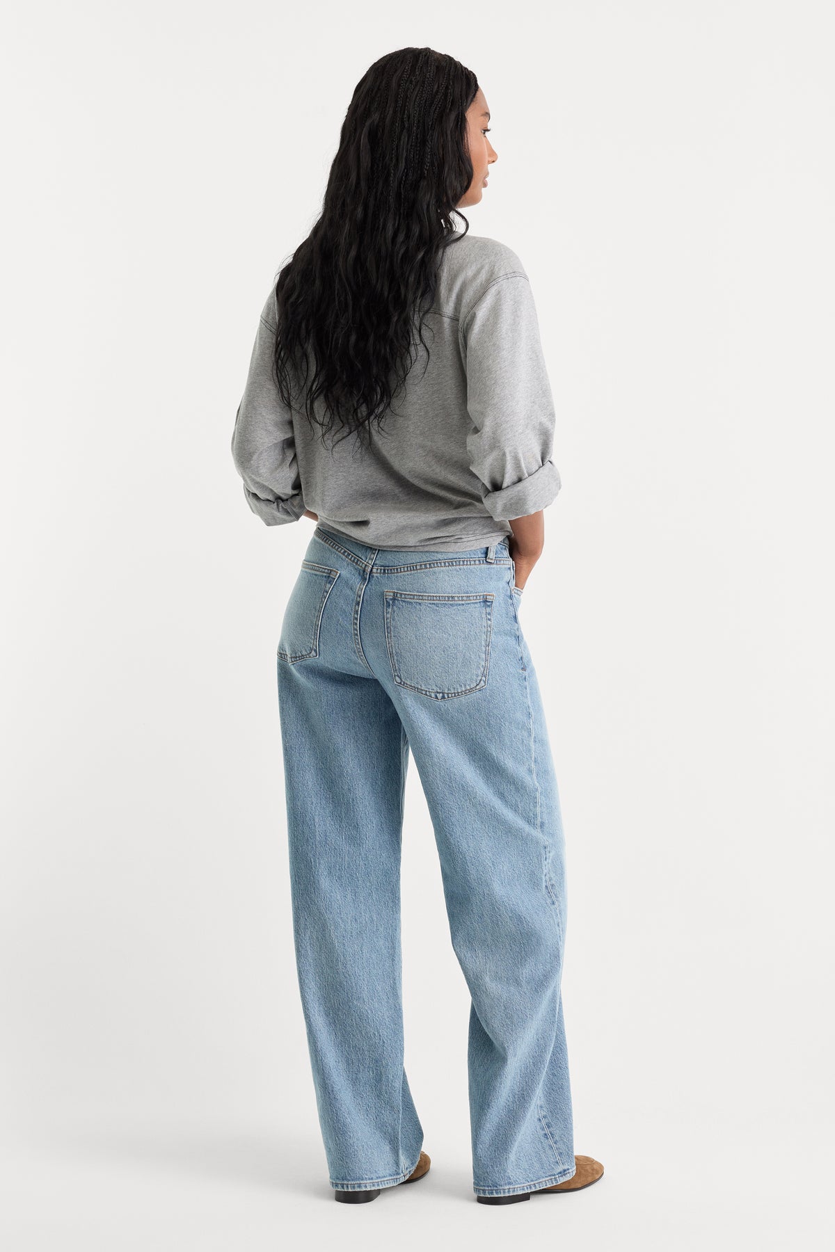 VINTAGE WIDE JEANS | ZANEY-6 | GOOD AMERICAN | MODEL_A