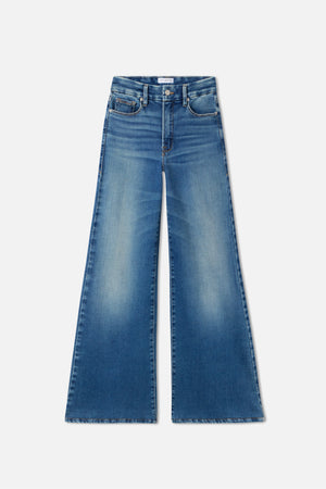 SOFT TECH GOOD WAIST PALAZZO JEANS | INDIGO986