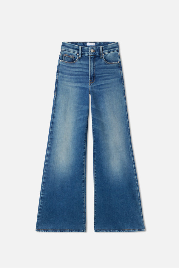 SOFT TECH GOOD WAIST PALAZZO JEANS | INDIGO986