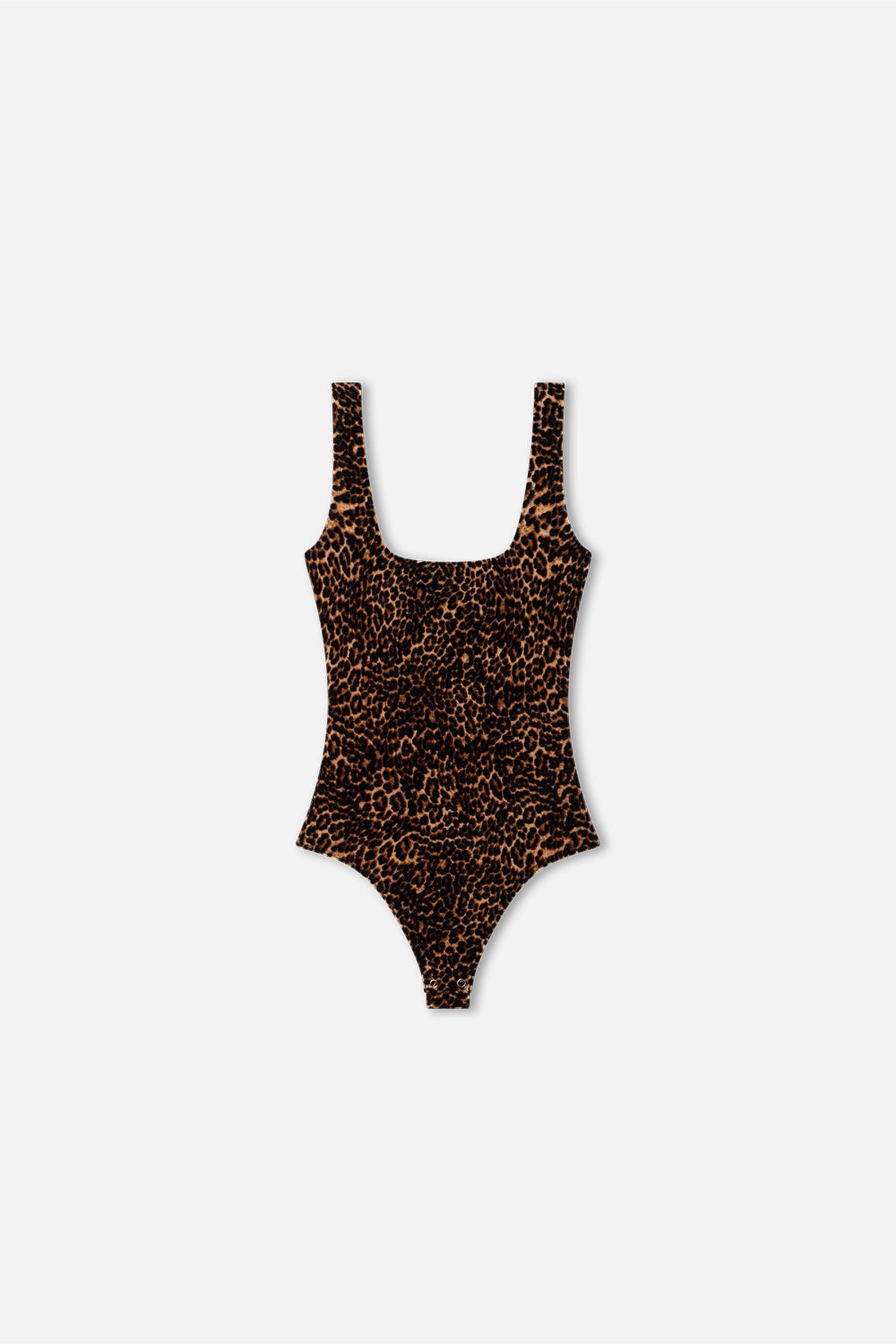 VELVET MODERN TANK BODYSUIT | MINI LUCKY LEOPARD