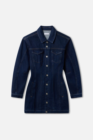 zara denim dress long sleeve BARREL LONG SLEEVE MINI DRESS