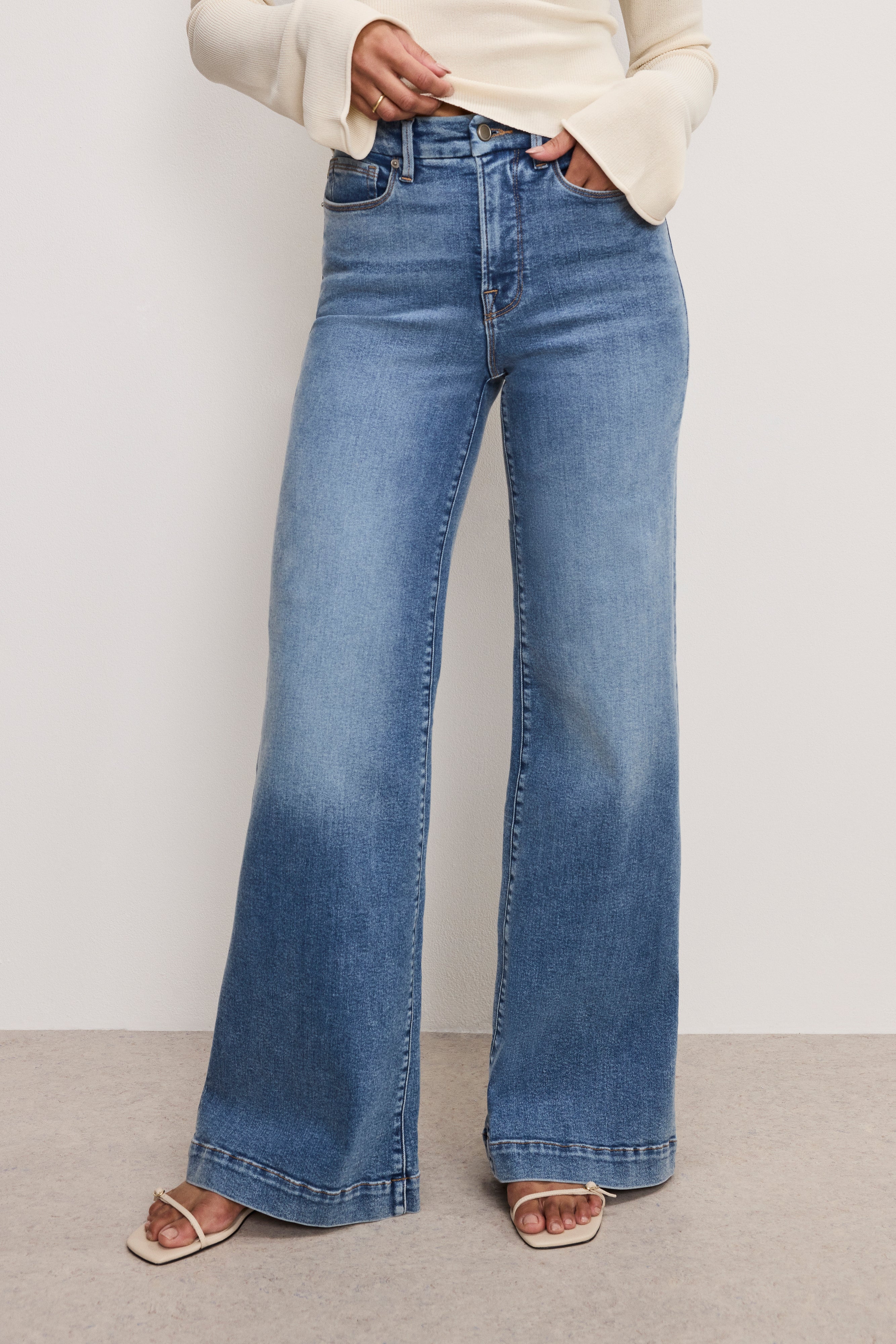 GOOD WAIST PALAZZO COMPRESSION JEANS | INDIGO837 – GOOD AMERICAN