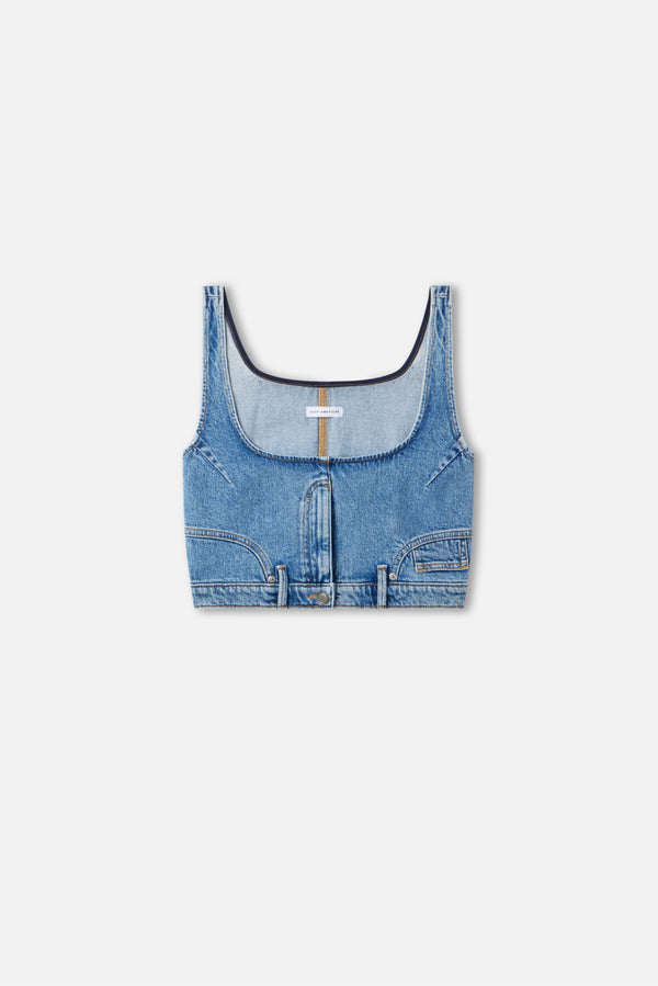 REWORKED DENIM VEST | INDIGO1083