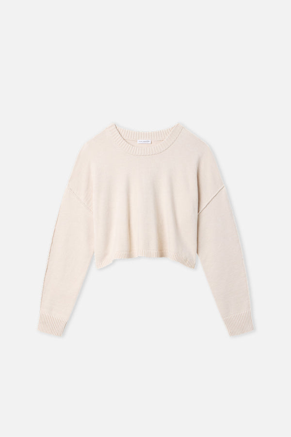 COZY KNIT CREW NECK | VANILLA001