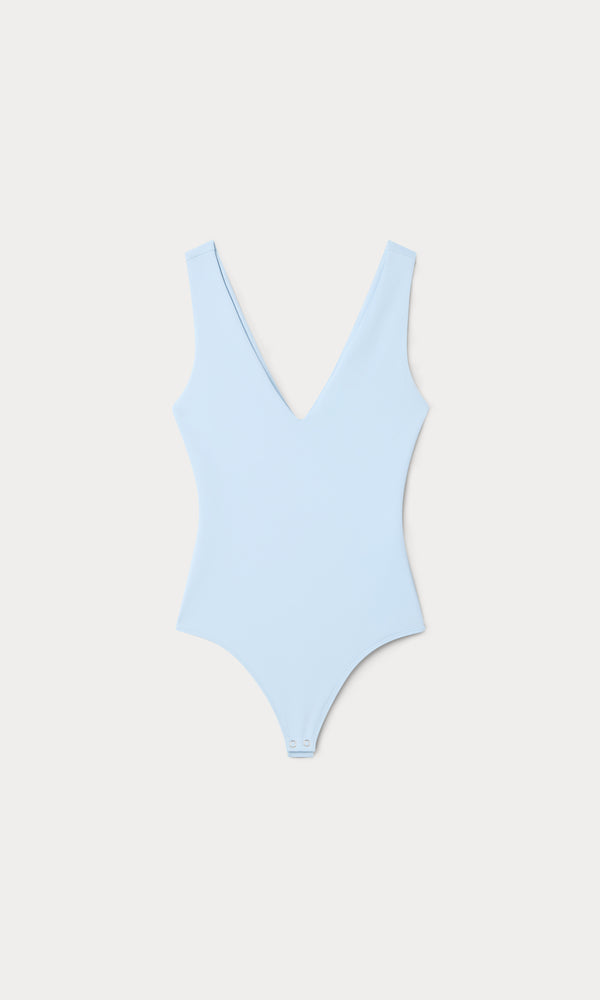 THE SCULPTING DEEP V BODYSUIT | SKY