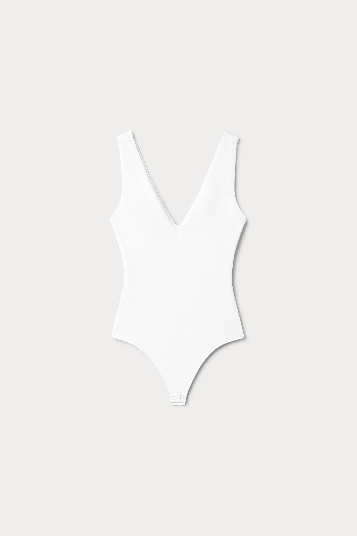 SCULPTING DEEP V BODYSUIT | WHITE001