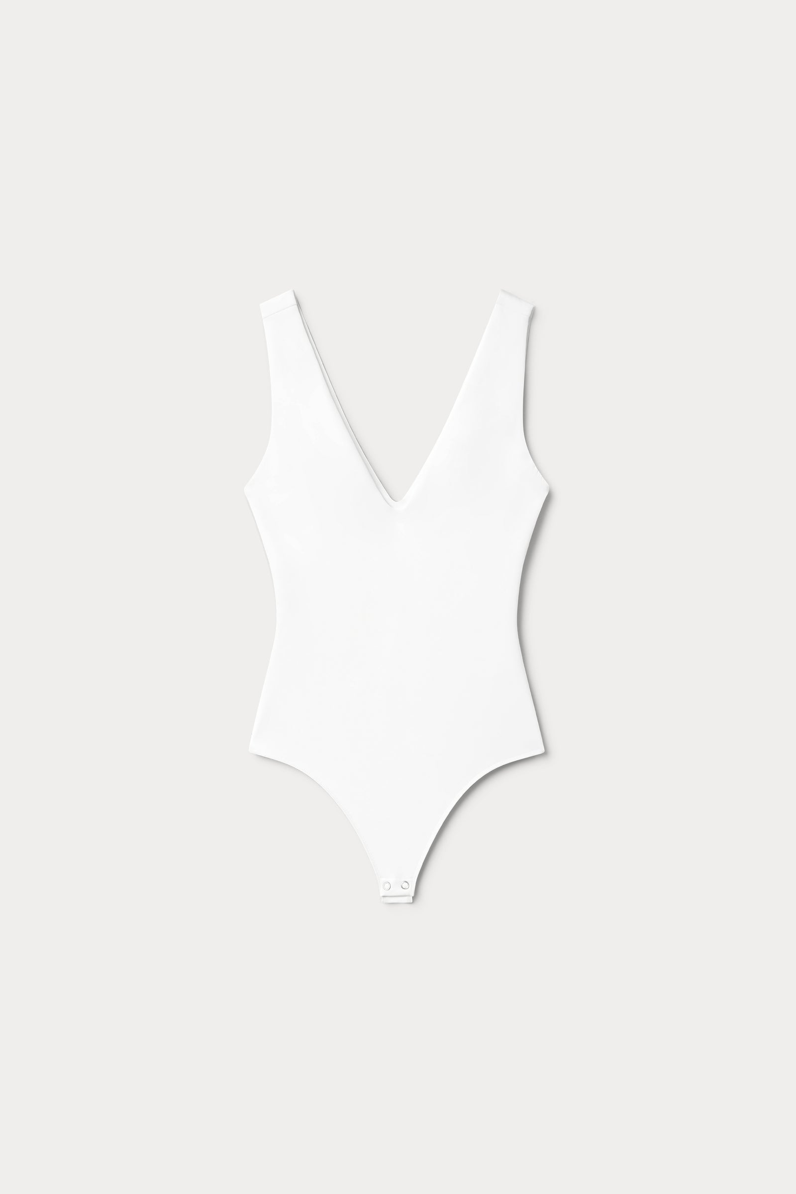 SCULPTING DEEP V BODYSUIT | WHITE001