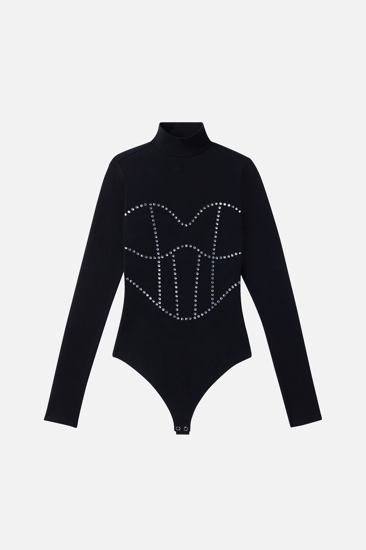 DOLLY CRYSTAL CORSET BODYSUIT | BLACK001-6 | GOOD AMERICAN | MODEL_A