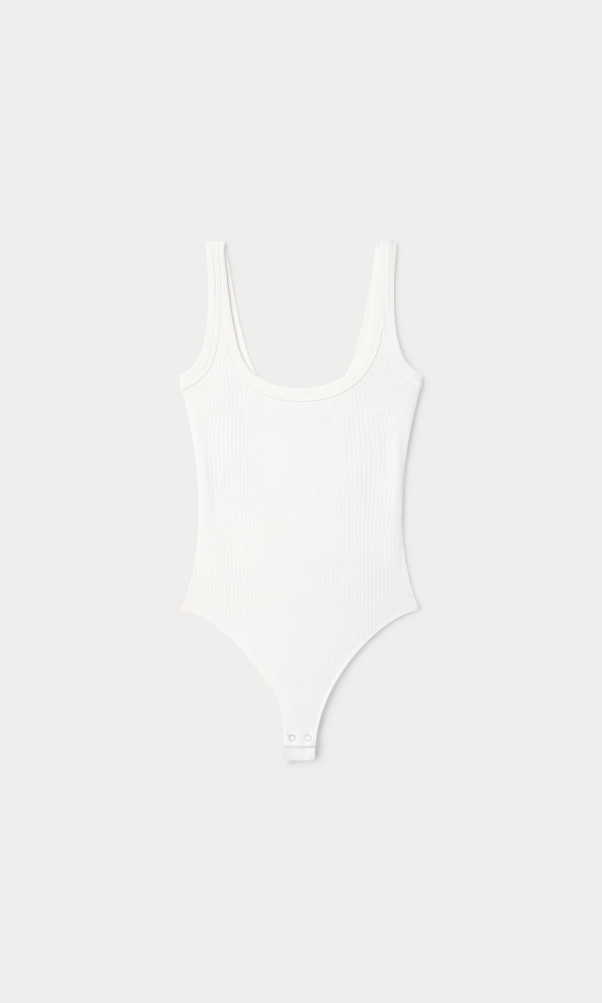 MODAL RIB TANK BODYSUIT | CHALK