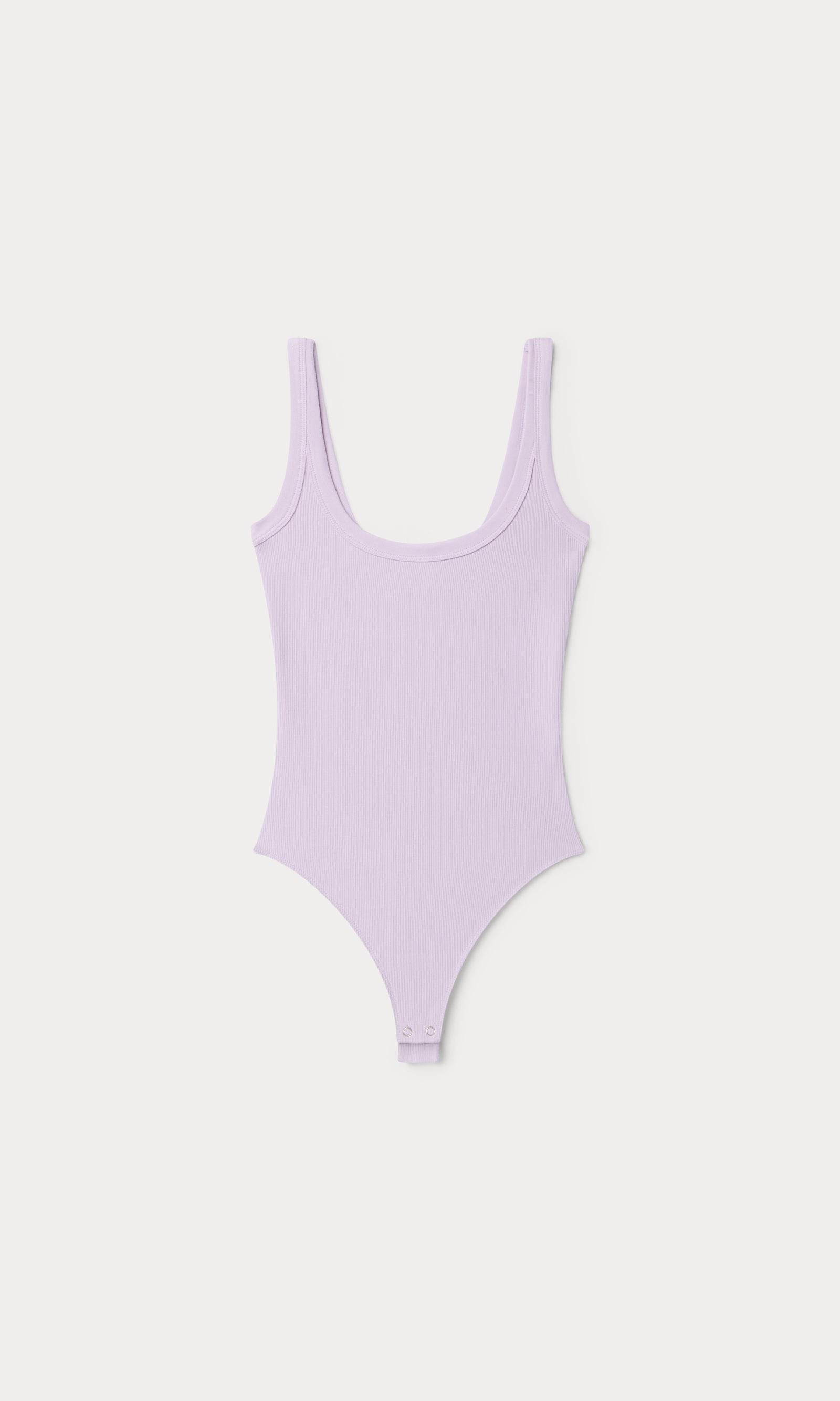 MODAL RIB TANK BODYSUIT | LIGHT LILAC
