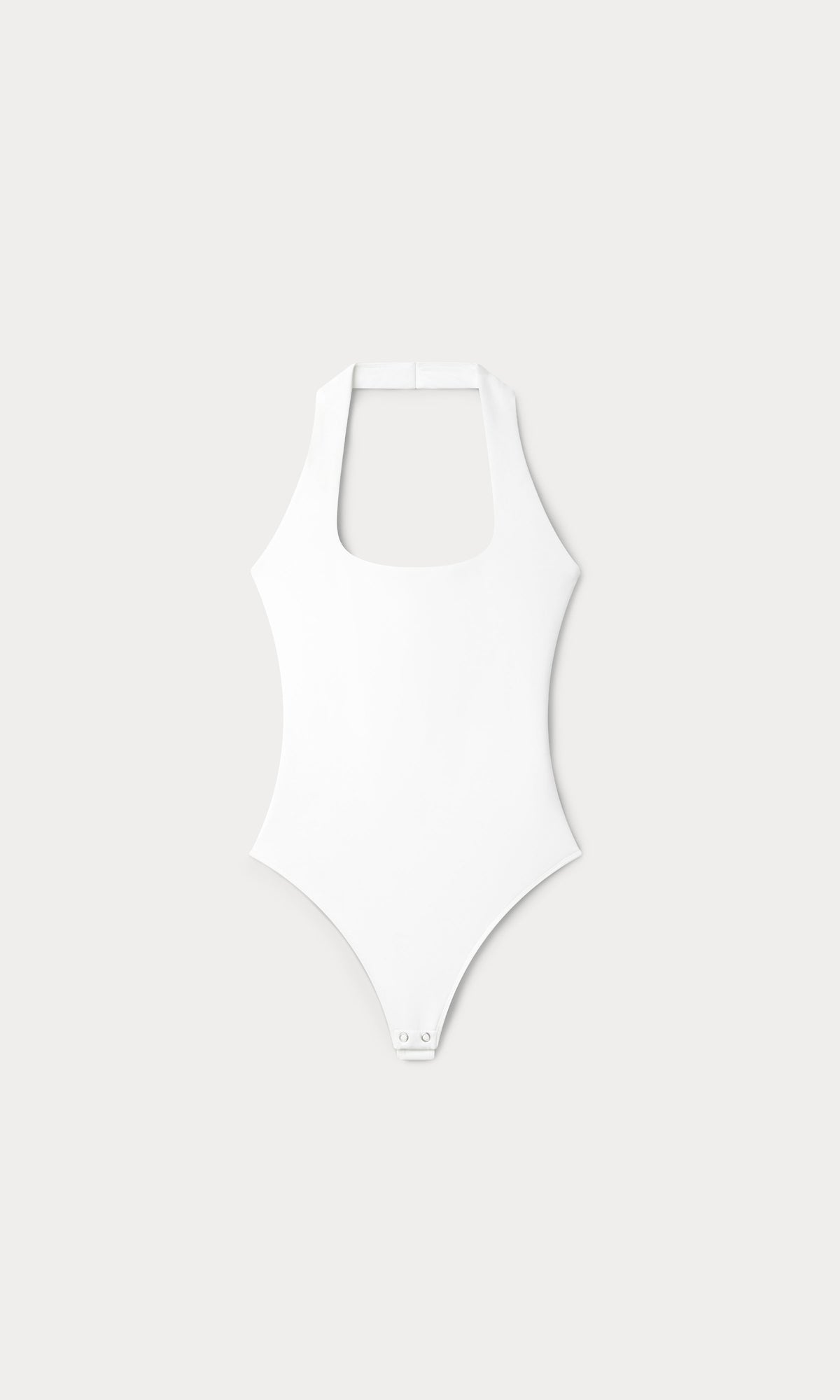 SCULPTING HALTER SQUARE NECK BODYSUIT | WHITE001-6 | GOOD AMERICAN | MODEL_A