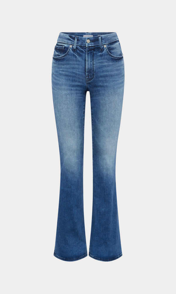 ALWAYS FITS GOOD CLASSIC BOOTCUT JEANS | INDIGO446-6 | GOOD AMERICAN | FLAT