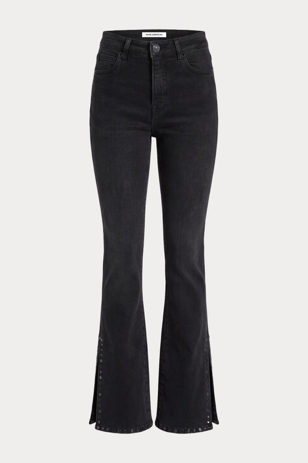 SOFT TECH STUDDED GOOD PETITE BOOTCUT JEANS | PAVEMENT-8 | GOOD AMERICAN | FLAT
