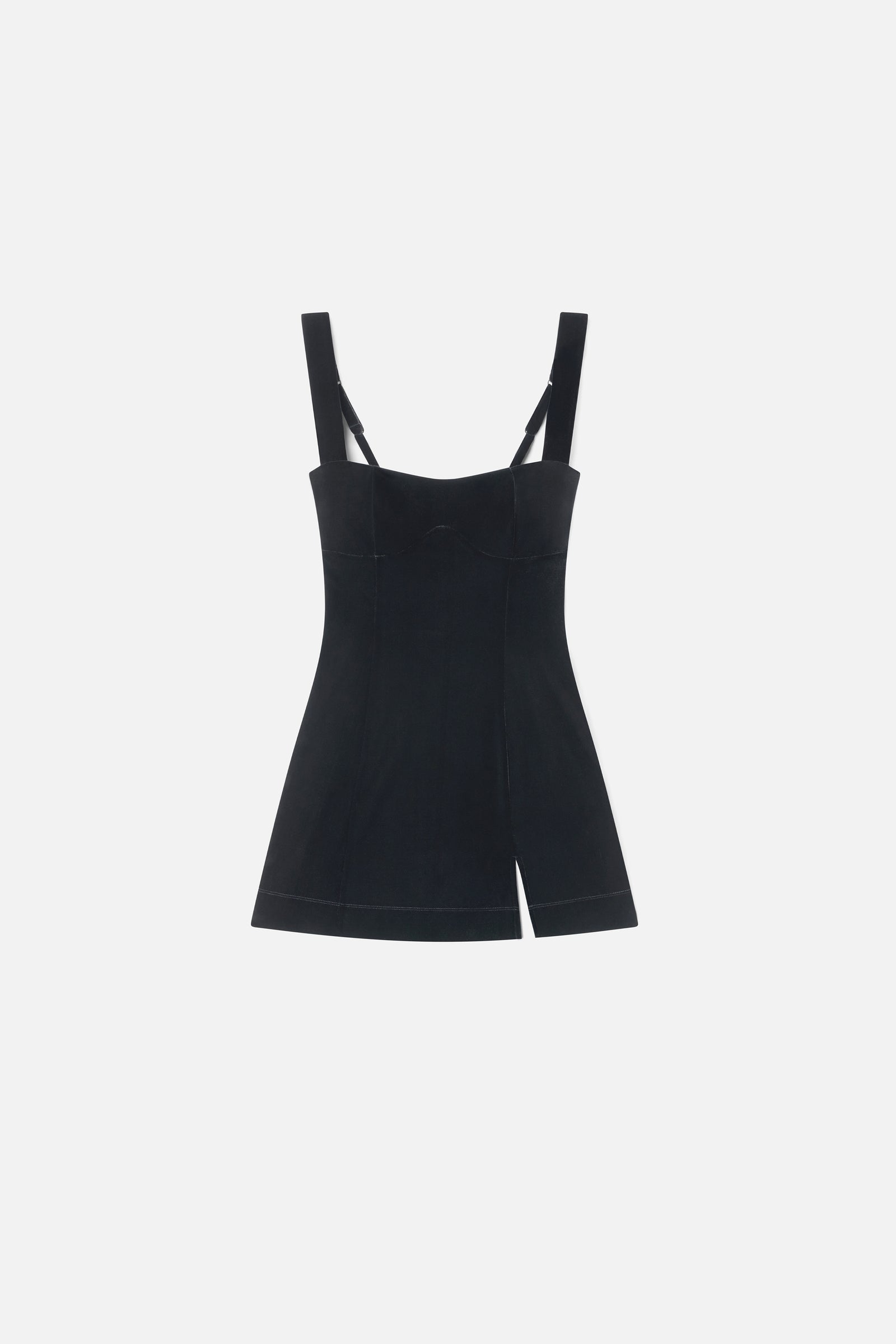 VELVET MINI DRESS | BLACK001