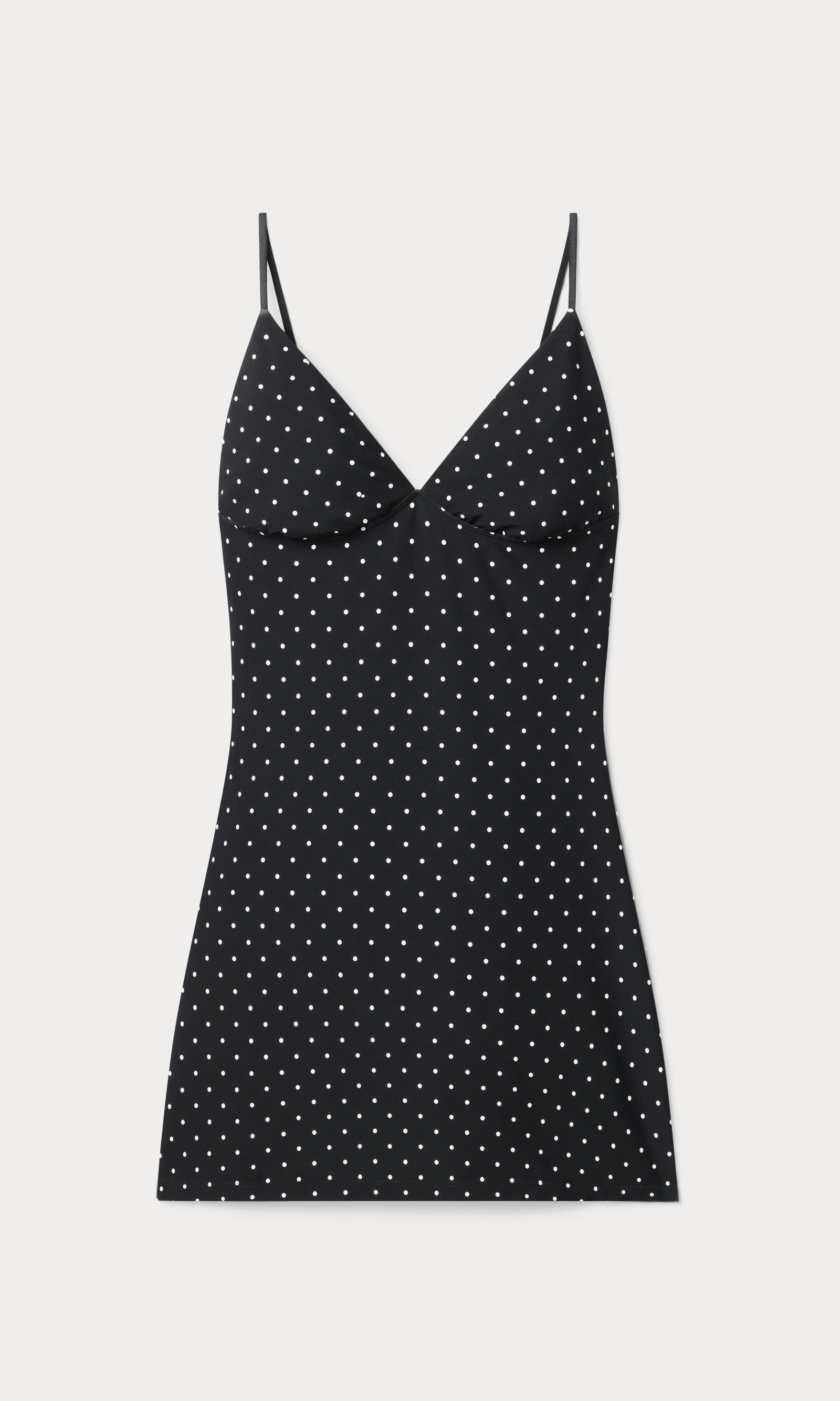 THE WEIGHTLESS SCULPTING MINI DRESS | MINI DOT BLACK