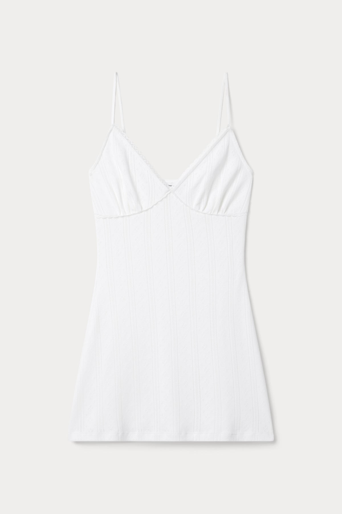 THE POINTELLE MINI DRESS | WHITE001