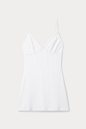 THE POINTELLE MINI DRESS | WHITE001