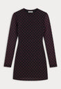 THE MESH CREWNECK DRESS | BLACK ASPEN FAIRISLE-6 | GOOD AMERICAN | FLAT