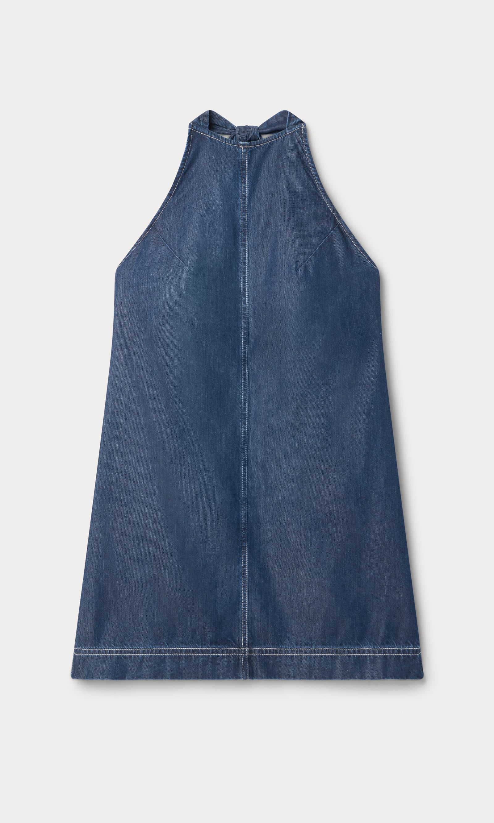 DENIM HALTER SHIFT DRESS | INDIGO1187