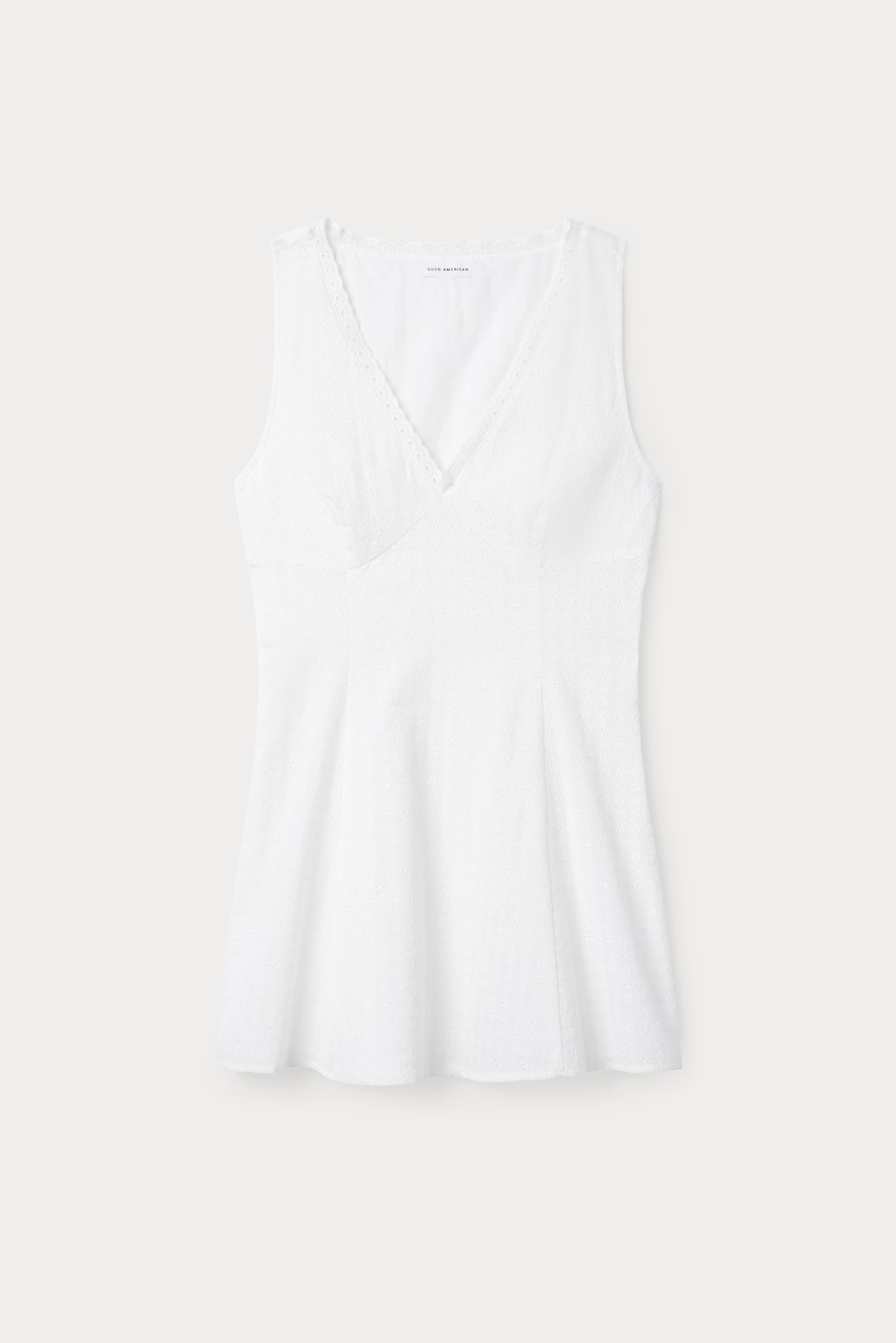 THE EYELET MINI DRESS | WHITE001