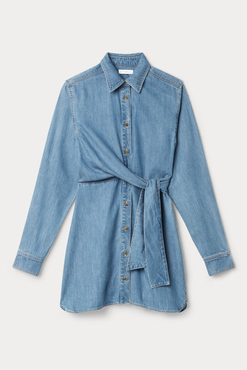 SHAPED DENIM DRESS