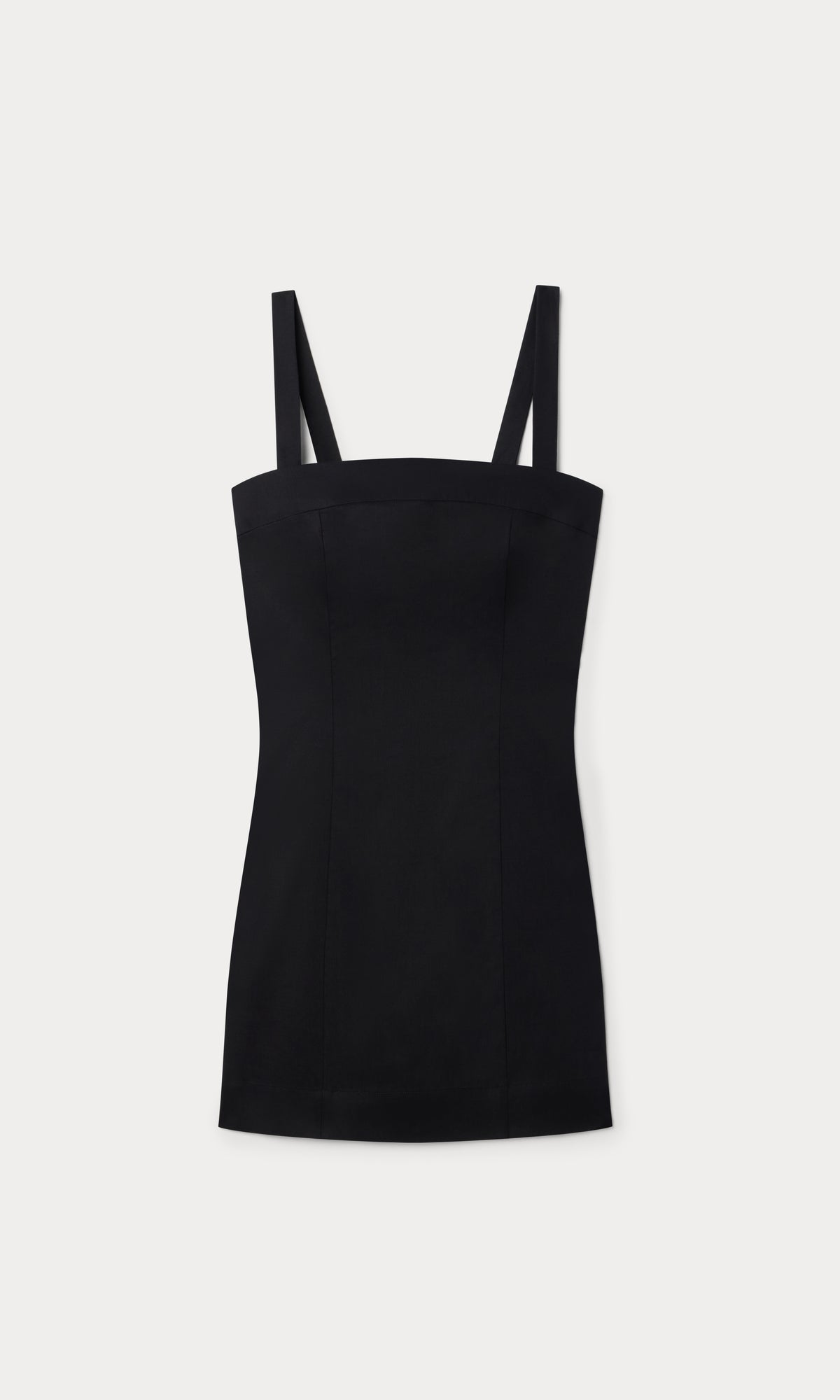 THE STRUCTURED LINEN MINI DRESS | BLACK-5 | GOOD AMERICAN | MODEL_A