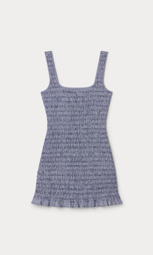 THE GARDEN DRESS | SHORE BLUE PLAID