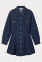 THE WEIGHTLESS FIT AND FLARE DENIM DRESS | WESTON-6 | GOOD AMERICAN | FLAT