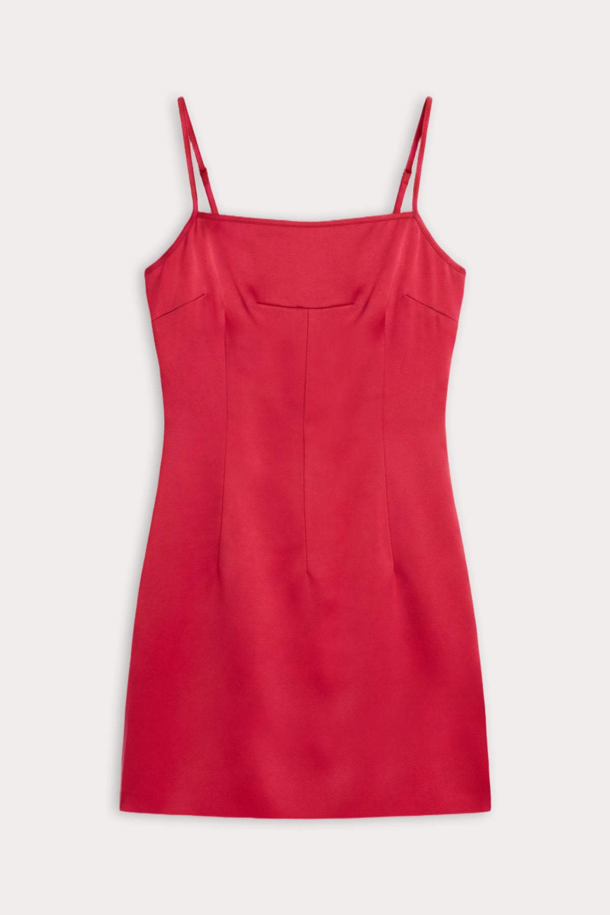 THE FLUID SATIN DRESS | CARMINE-5 | GOOD AMERICAN | FLAT
