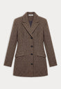 THE HOURGLASS SUITING DRESS | BROWN MINI HOUNDSTOOTH-5 | GOOD AMERICAN | FLAT