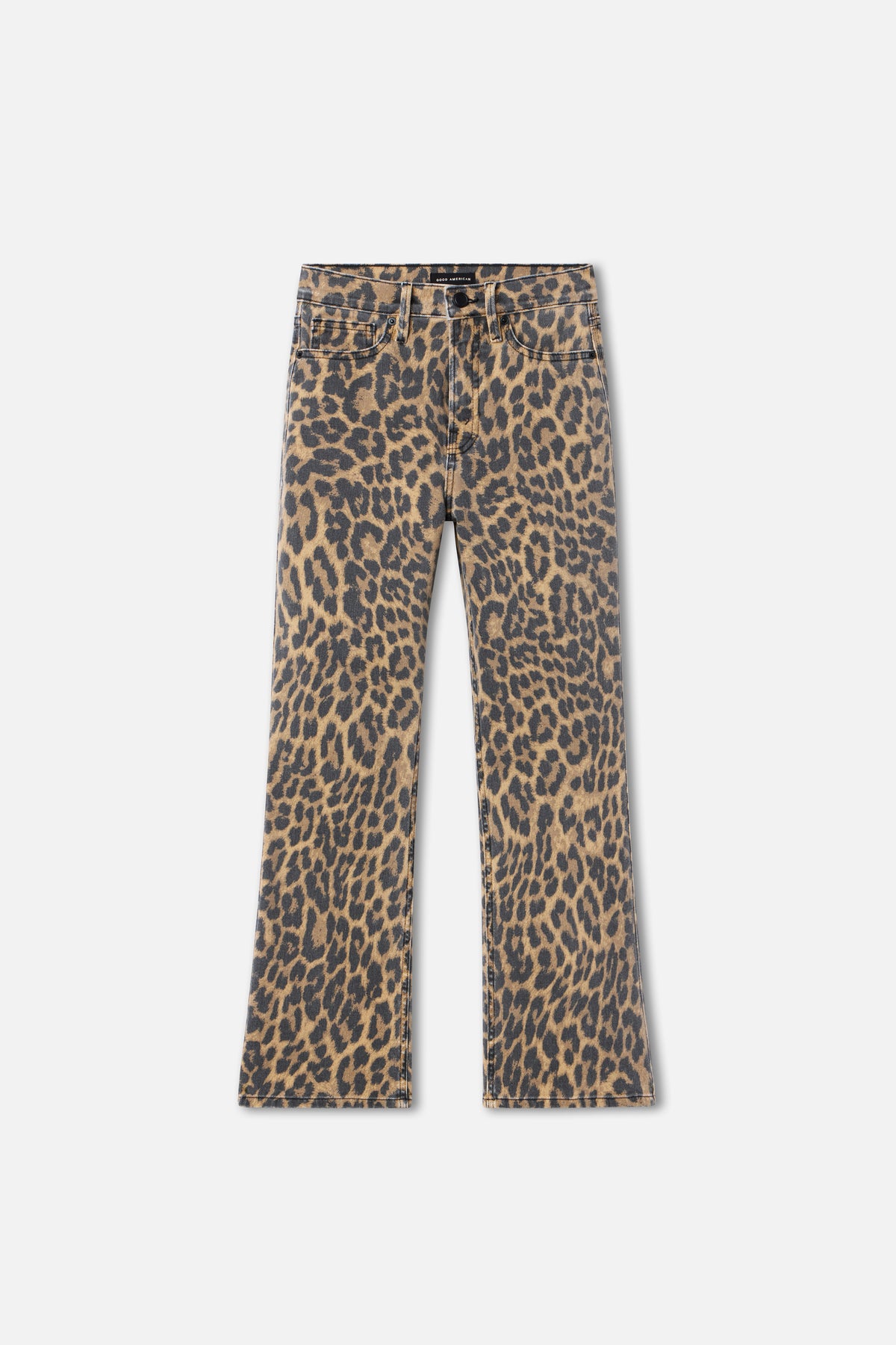 GOOD KICK FLARE LEOPARD JEANS | LUCKY LEOPARD001-6 | GOOD AMERICAN | MODEL_A
