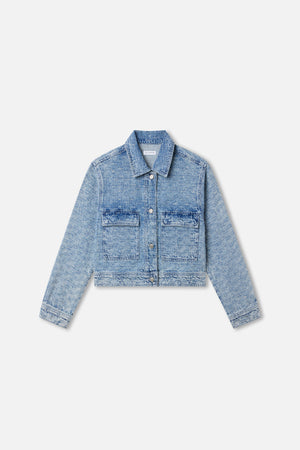 CRYSTAL DENIM JACKET | INDIGO1070