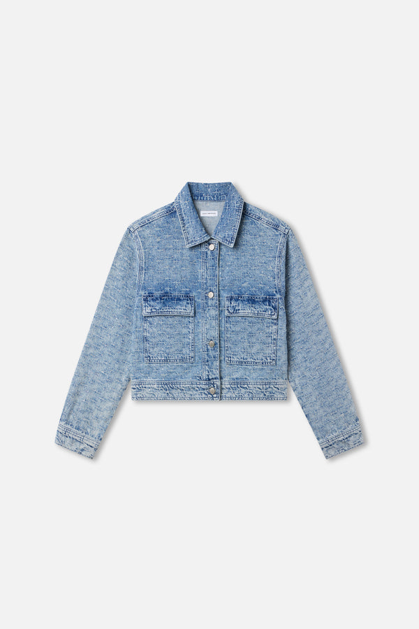 CRYSTAL DENIM JACKET | INDIGO1070
