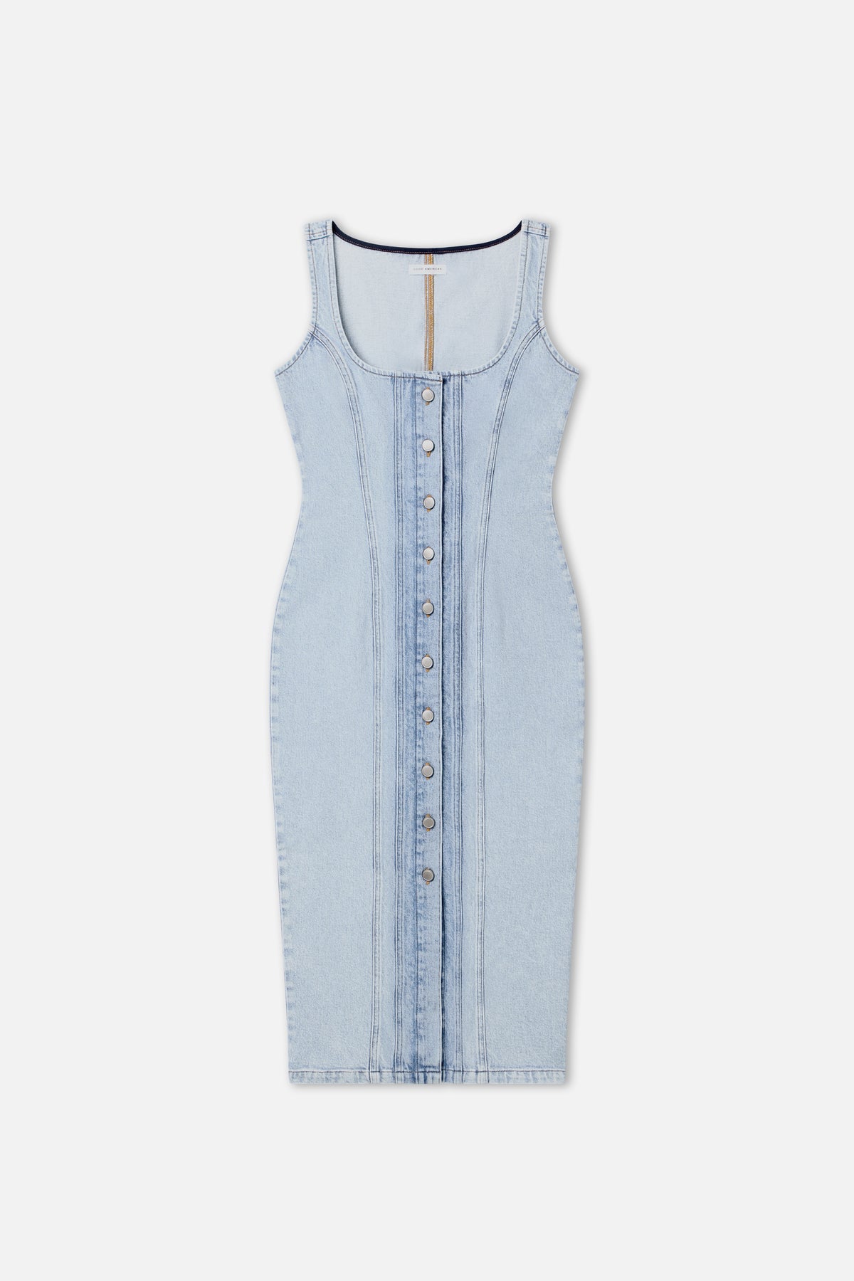 BUTTON FRONT MIDI DRESS | INDIGO911