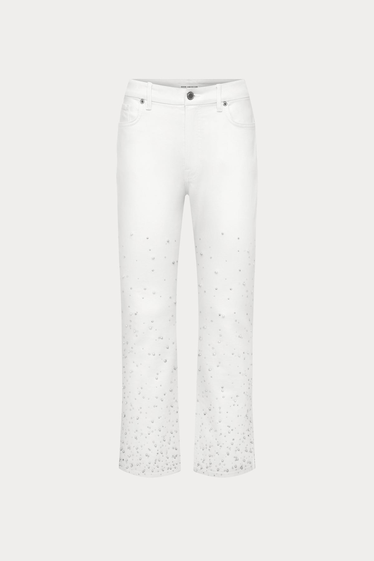 GOOD ICON STRAIGHT ANKLE PEARL JEANS | WHITE001-7 | GOOD AMERICAN | MODEL_A