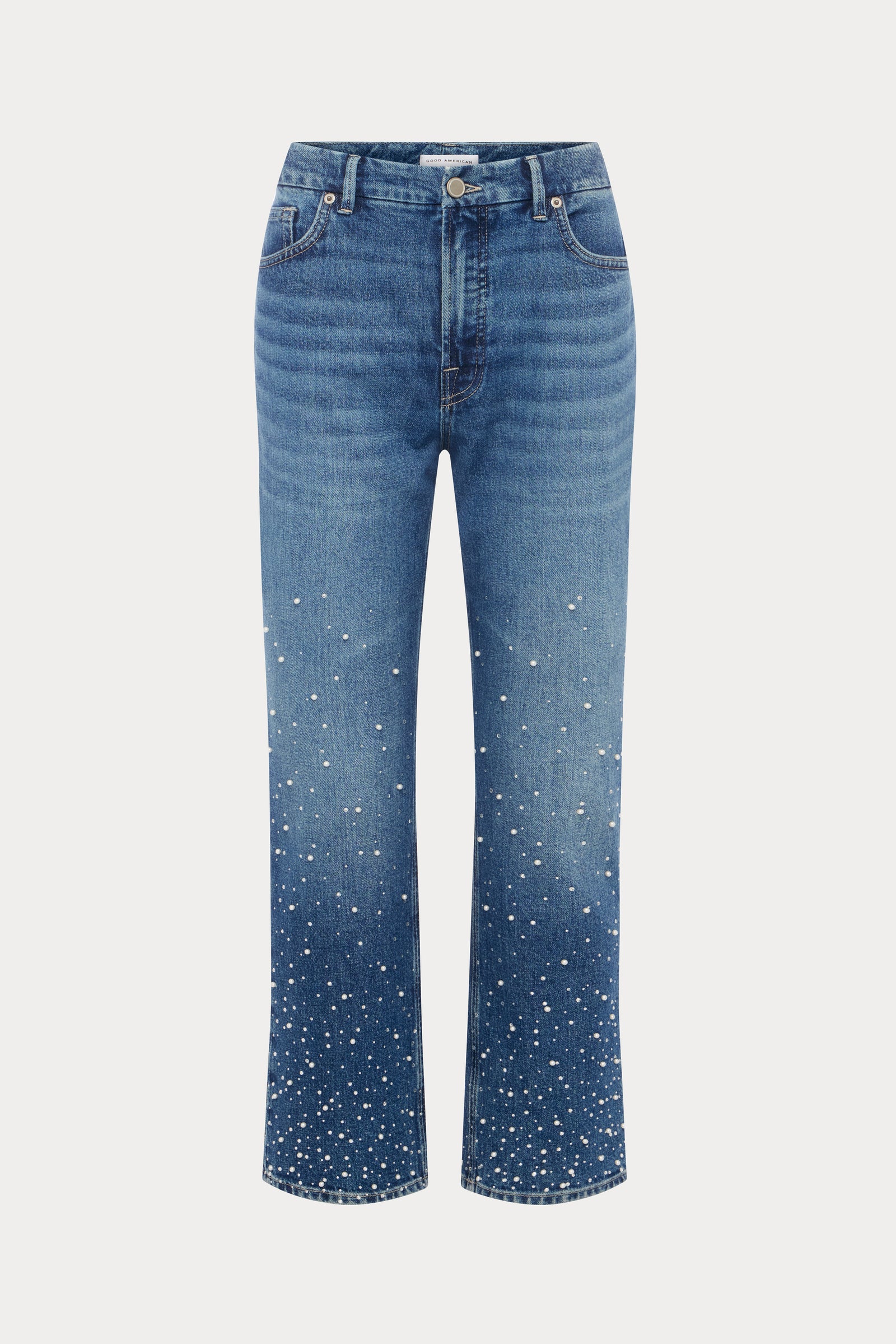 GOOD ICON STRAIGHT ANKLE PEARL JEANS | INDIGO1186