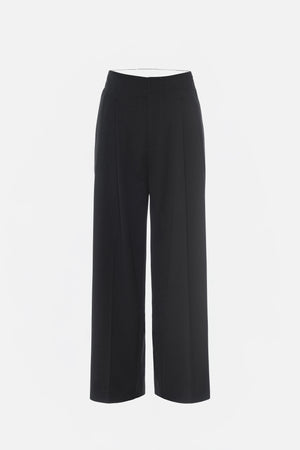 ESSENTIAL SUITING PLEATED CROPPED TROUSERS | DARK HEATHER GRAY