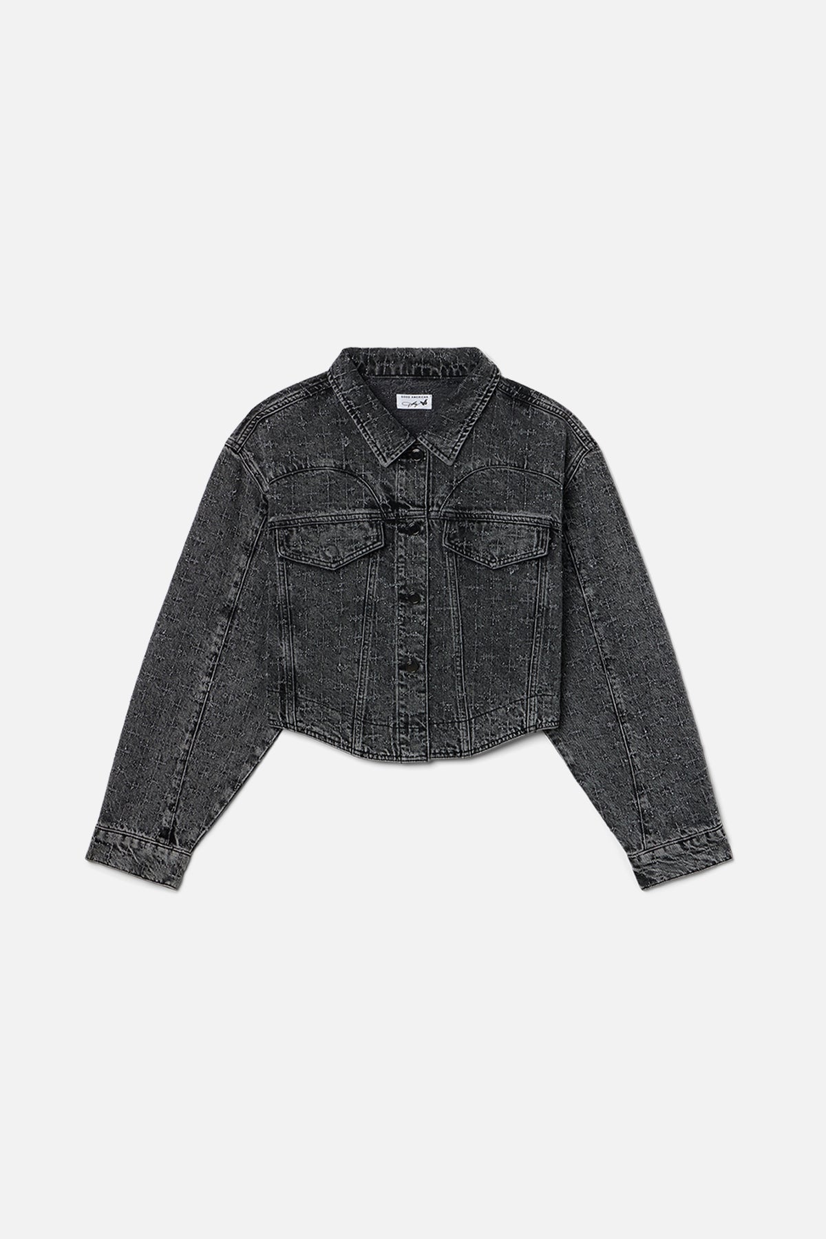 DOLLY CRYSTAL DENIM JACKET | BLACK415